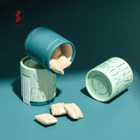 Boîte en carton biodégradable de qualité alimentaire Honge, mini tube en papier, impression personnalisée, emballage pour noix, biscuits, bonbons, chewing-gum, gelée
