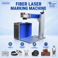 Machine de marquage laser à fibre 30W, mini-machine de marquage laser portable de bureau pour métal, acier inoxydable, bijoux, Raycus 20W 50W