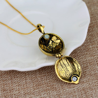 Haute qualité TV Show the Vampire Diaries Elena Gilbert Alliage Strass Médaillon Collier pour Femmes Fille Bijoux
