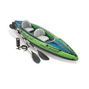 B08 Challenger K2 Kayak pour 2 personnes avec 2 pagaies de pêche gonflable Sea Kayak sable up board sup