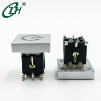 Interrupteurs tactiles personnalisés, interrupteur à bouton-poussoir vertical 6*6mm, 1NO 6 broches, interrupteur à clé autobloquant, 30V 0.03A