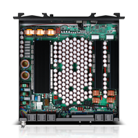 GOOERMI Amplificador de Potencia Digital Profesional de 2 Canales DSP FIR 1U, GaN Clase D, Dante PFC, 4200W, Procesador de Audio de Alta Potencia