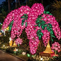 Grande décoration interactive de lanternes pour parc d'attractions, pour le Nouvel An, utilisation intérieure/extérieure, spectacle de lumière pour parc à thème