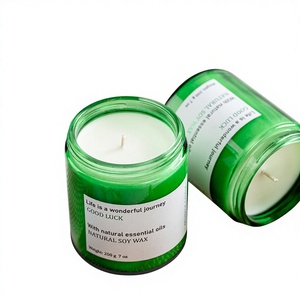 Candela Aromaterapica BYME in Bottiglia Verde LP-250ML, Semi-artigianale, Senza Fumo, in Soia, Decorazione Creativa per Camera da Letto, Fragranza Personalizzata - Product Image 1