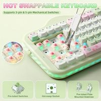 Clavier mécanique sans fil OEM ODM C98 mignon avec interrupteurs vert Mao Candy, clavier Cake 99 touches avec pavé numérique, keycaps MOA BT5024GUS