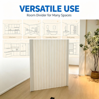 Porte pliante en PVC double couche, étanche, insonorisée, moderne, cloison accordéon, économiseur d'espace, séparateur coulissant pour l'intérieur