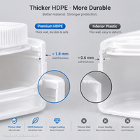 Pot en plastique HDPE blanc 50ml-1000ml, conteneur avec logo et emballage personnalisés disponibles, pot HDPE multi-tailles pour cosmétiques