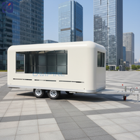 CAMPTRL Remorque alimentaire mobile en acier inoxydable pour café, camion de restauration rapide avec cuisine complète, camion de crème glacée, cuisine mobile, camion de nourriture de rue
