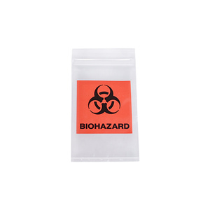 Sac de sécurité robuste pour déchets dangereux, avec fermeture éclair, en LDPE, pour stockage, transport et élimination sécurisés des liquides et des déchets contaminés - Product Image 1