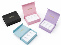Caja Ecológica Verde con Logotipo Personalizado, Caja de Cartón de Alta Gama, Etiqueta de 3ml, Embalaje Cosmético con Adhesivo y Forro de Esponja Magnética