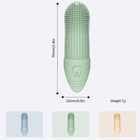 Nouveautés Brosse à dents pour animaux Brosse à dents à doigt Nettoyage dentaire pour chiens et chats Manchon de doigt Outil de nettoyage buccal Fournitures pour animaux de compagnie