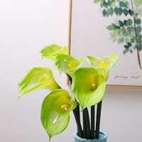 Fleur artificielle en gros, lys calla en caoutchouc souple, arrangement floral, fleurs en vrac, décoration commerciale, articles de décoration d'hôtel