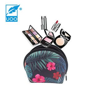 UOO Women's High Quality Neoprene Waterproof Makeup Bag with Zipper Fashionable Cartoon Pattern Made in China - Product Image 4