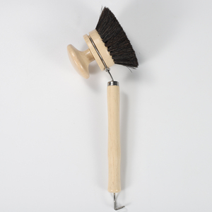 Cepillo de limpieza de madera con mango largo y cerdas suaves, cabezales de cepillo de sisal, palma y crin de caballo reemplazables, cabezal de fregado desmontable para limpieza - Product Image 2