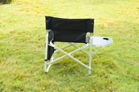 Chaise de camping robuste et surdimensionnée, pliable et portable, avec table latérale