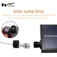 Lampu LED Strip Pintar 100m Tahan Air IP66 Lampu String Tenaga Surya Kontrol Jarak Jauh 3000K Putih Hangat Luar Ruangan PC