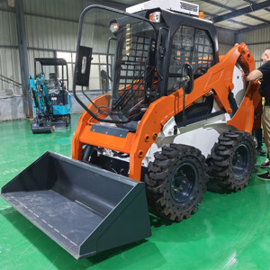 Free Shipping Mini Skid Steer Loader TS65 Cummins Engine 0.6m3 Bucket Capacity Wheel Loader Hydraulic Pilot <b>Control</b> High Load - Product Image 1
