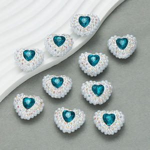 คริสตัลเพิร์ลรูปหัวใจประดับเพชรเต็มเม็ดแบบเย็บติด 3 มิติ เป็นมิตรกับสิ่งแวดล้อม สำหรับตกแต่งขอบเสื้อผ้า งาน DIY เครื่องประดับงานแต่งงาน - Product Image 6