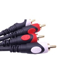 One Line Fengxu YX-1434 2'si 1 arada Lotus başlıklı 4 başlıklı ses kablosu kaliteli çift Lotus 2RCA AV kablosu