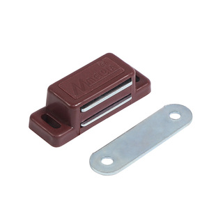 Armoire en plastique à une seule porte avec fermeture magnétique, blanc et marron, design moderne et simple pour armoires et placards - Product Image 3