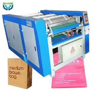 Automação 1-6 Color Flexo Flexographic Impressão Offset Non Woven Pp Nylon Plastic Juta Kraft Paper Bag Printing Machine Preço