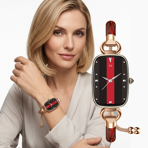 Reloj Inteligente para Mujer DSM11 MTECH, Nuevo CF10max Verde, Pantalla AMOLED de 1.47'', Chat GTP, Esfera Negra con Franja Roja, Caja en Oro Rosa - Product Image 5