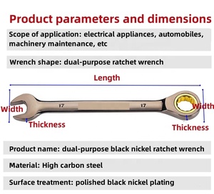 Especificaciones completa métrica cabeza fija doble propósito Llave de trinquete rápida máquina de reparación de automóviles Placa de reparación de mano - Product Image 6