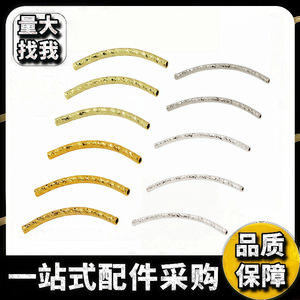 <b>Copper</b> Alloy Jewelry Tube Sleeve 18K Gold Silver White Gold KKC Gold 14K Gold Beaded <b>Bracelet</b> Connector Unisex Accessory - Product Image 5