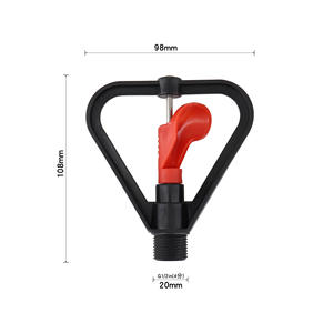 Tête d'arrosage rotative à 360 degrés Xiuning Garden, DN15, en plastique et acier inoxydable, pour l'irrigation des pelouses et jardins - Product Image 2