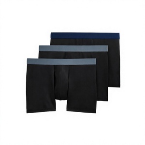 <span class=keywords><strong>Boxer</strong></span> da <span class=keywords><strong>Uomo</strong></span> Traspiranti in <span class=keywords><strong>Microfibra</strong></span> ODM, Confezione da 5 - 3 Paia a Vita Media in Poliestere Riciclato Lavorato a Maglia, Neri - Product Image 1