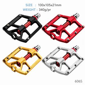MTB Pedal CNC Aluminum Alloy 6061-T6 Flat Mountain Bike Bicycle Pedals Sealed Bearing CR-MO Axle OEM Custom Red Black Gold Pedal - Product Image 1