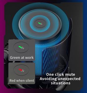 ME6P RGB USB Capacitor Computer Desktop <b>Microphone</b> Metal Wired Recording Broadcast Cardioid Polar for Game Competitions - Product Image 3