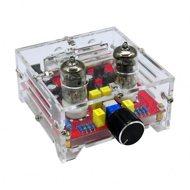 BOM XH-A201 Hifi 6J1 Class a Bile Tube Preamplifier Amplifier  Finished Board With Acrylic Chassis