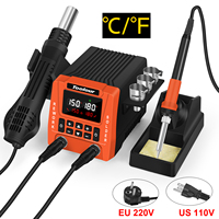 Stasiun Solder Udara Panas 851 2-IN-1 untuk Rework, Desoldering dengan 3 Nozel Udara Panas, Dudukan Solder, Penyangga Heat Gun