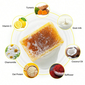Venta al por mayor de jabón de baño de limpieza personalizado con vitamina C, aceite esencial de planta, limón, cúrcuma, jabón de Ácido Kójico - Product Image 2