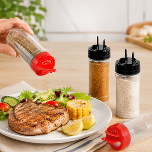 Botella dispensadora de especias al por mayor con tapa abatible, tarro de condimentos, contenedor de polvo para pimienta, sal, barbacoa, condimentos, uso en cocina y <span class=keywords><strong>restaurante</strong></span> - Product Image 3