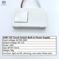 Interruptor Táctil Inteligente para Espejo LED, 12V DC, Alta Sensibilidad, Interruptor con Sensor de un Color y Tres Colores Cambiantes para Espejos de Baño y Hoteles