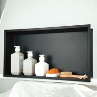 Cadre de cuisine et de salle de bain moderne 2025 haut Brosse WC niche de douche encastrable pour appartement, hôtel et hôpital
