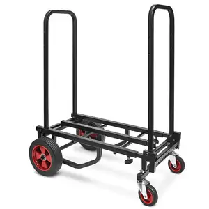 JH-Mech 4 Wheel Hand Sack Trolley Platform Cart For Moving House Factory Metal 1mm Folding And Lightweight Hand Truck Cart