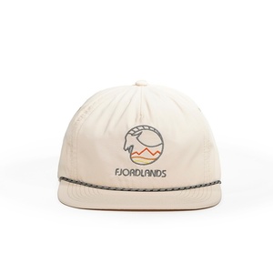 Gorras de Béisbol Deportivas con Logotipo Personalizado OEM, con 5 Paneles, Visera Plana, Cierre a Presión, Bordado de Nailon, Gorras con Cuerda - Product Image 3