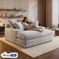 Ensemble de canapé-lit sectionnel convertible en mousse à mémoire de forme compressée, petit format, vente en gros pour appartement, aucun assemblage nécessaire