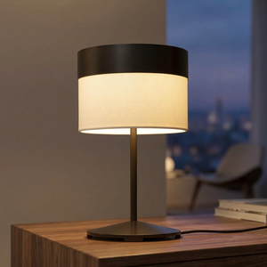 Lampe sur pied moderne noire sans fil E26/E12 avec abat-jour en fer pour la décoration de la salle de séjour et de la chambre d'hôtel - Product Image 3