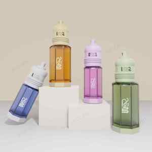 Fancy attar chai với keying Zamac <span class=keywords><strong>cap</strong></span> 3ml 6ml 12ml cho Oud dầu mới được thiết kế độc đáo Nước hoa chai thủy tinh với vàng Zamac cơ sở - Product Image 2