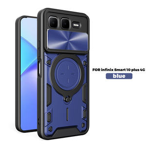 Funda Protectora Lichicase de TPU Suave y PC Rígido con Soporte Circular y Ventana Deslizante para Infinix Hot 70 <span class=keywords><strong>Smart</strong></span> 20, Accesorio para Móvil - Product Image 5