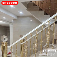Rampe d'escalier intérieure/extérieure moderne et luxueuse en acier inoxydable et aluminium, garde-corps sur mesure professionnel