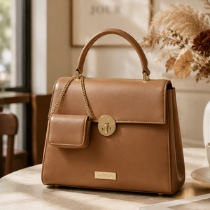 GORFIA Custom Women Fashion <b>Handbag</b> PU Leather with Logo Smooth Leather Shoulder Bag for Work Travel Daily Use - Product Image 5