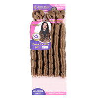 Kit de trois pièces pour boucles françaises à basse température, extensions de cheveux synthétiques en spirale, toutes couleurs compatibles