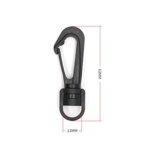 Plastic <b>Hook</b> Carabiner Buckle 11Mm For Outdoor Bag Accessories With Clip - Product Image 3