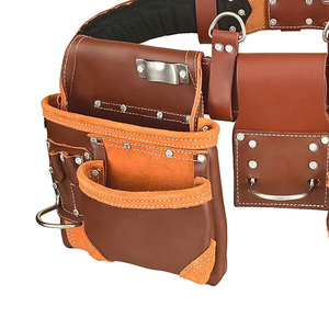 Wholesale Heavy-Duty Adjustable Leather <b>Tool</b> Belt Manufacturer's Custom Logo Lightweight Leather <b>Tool</b> Belt - Product Image 6