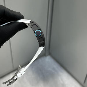 Montre mécanique de luxe de haute qualité avec mouvement tourbillon, boîtier en fibre de carbone, montre pour homme avec bracelet en caoutchouc - Product Image 4